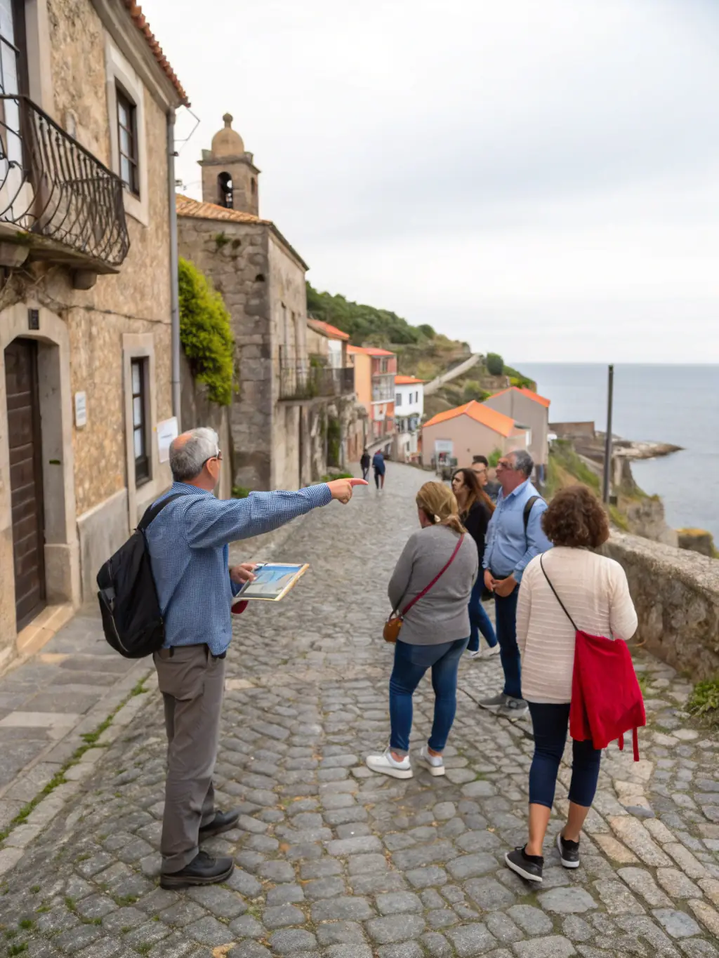 A scenic image of a guided tour through the historic streets of Lloret de Mar, highlighting the local culture and landmarks.